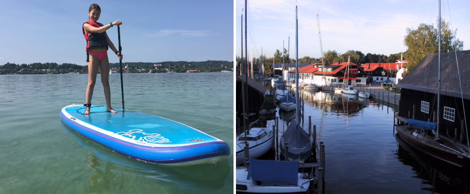 Stand Up Paddle im Starnberger See Insel Wörth
