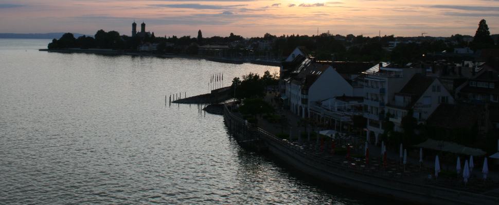 Blick von der Aussichtsplattform auf Friedrichshafen Friedrichshafen