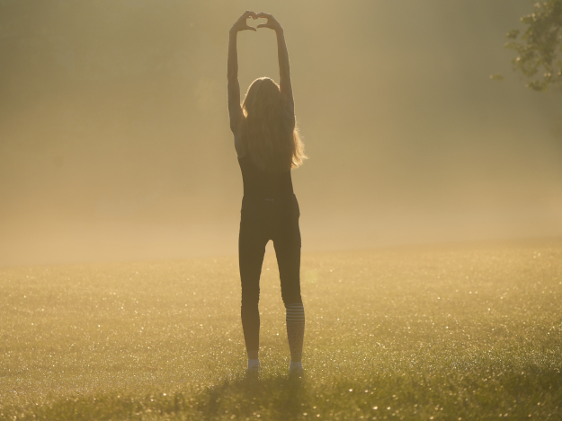 Herrliche Morgenstimmung im Englischen Garten. Morgenstimmung